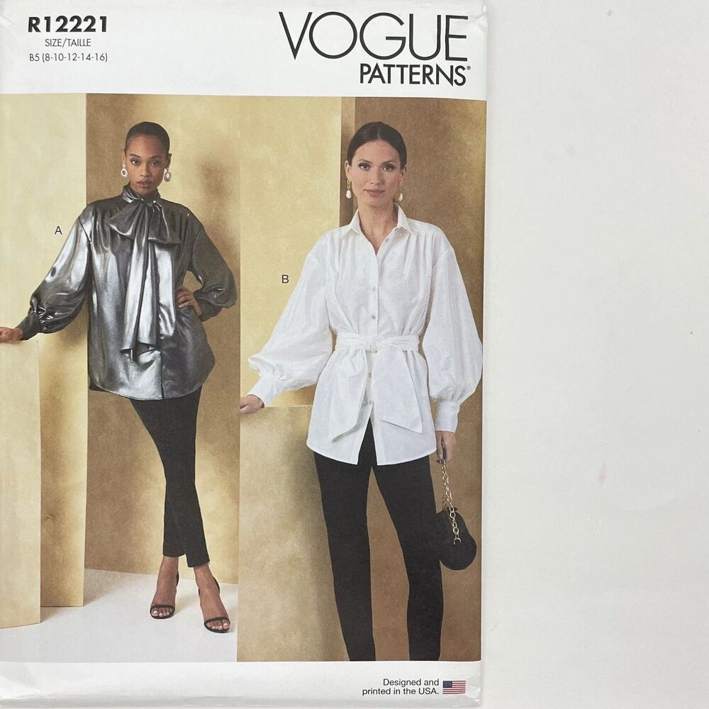 Pattern Misses Size B5 8-16 Tops Sash Vogue R12221 New/Uncut